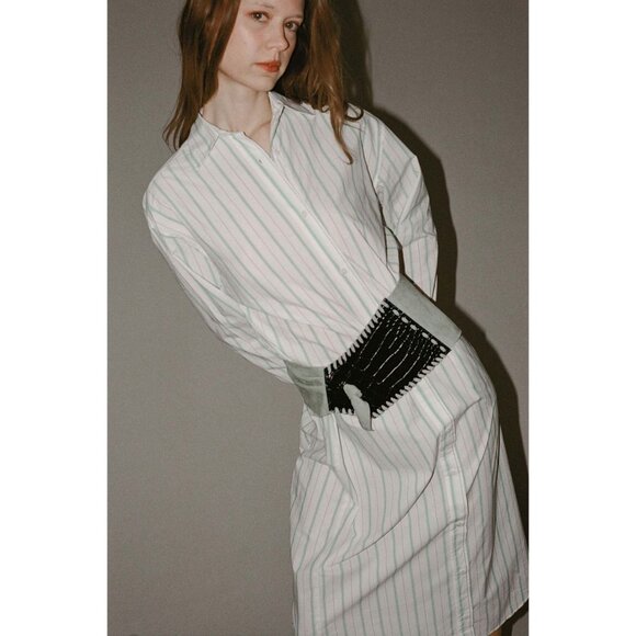 Maryam Nassir Zadeh Tierra Belt Navy/Anise Size Medium/Large NWT - Picture 2 of 7